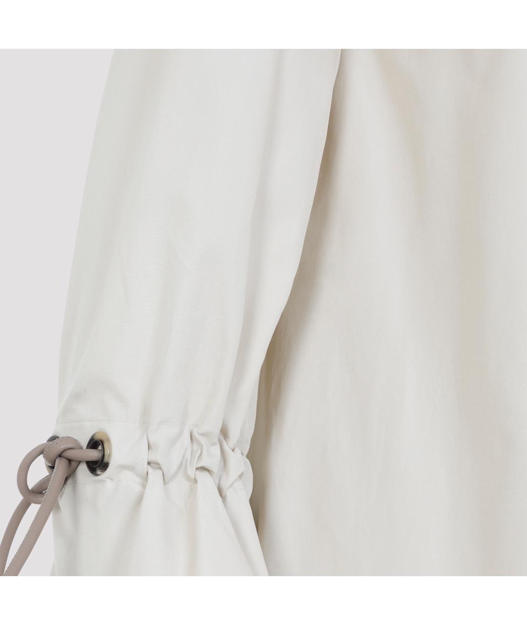 MAX MARA Белое хлопковое повседневное платье, фото 3