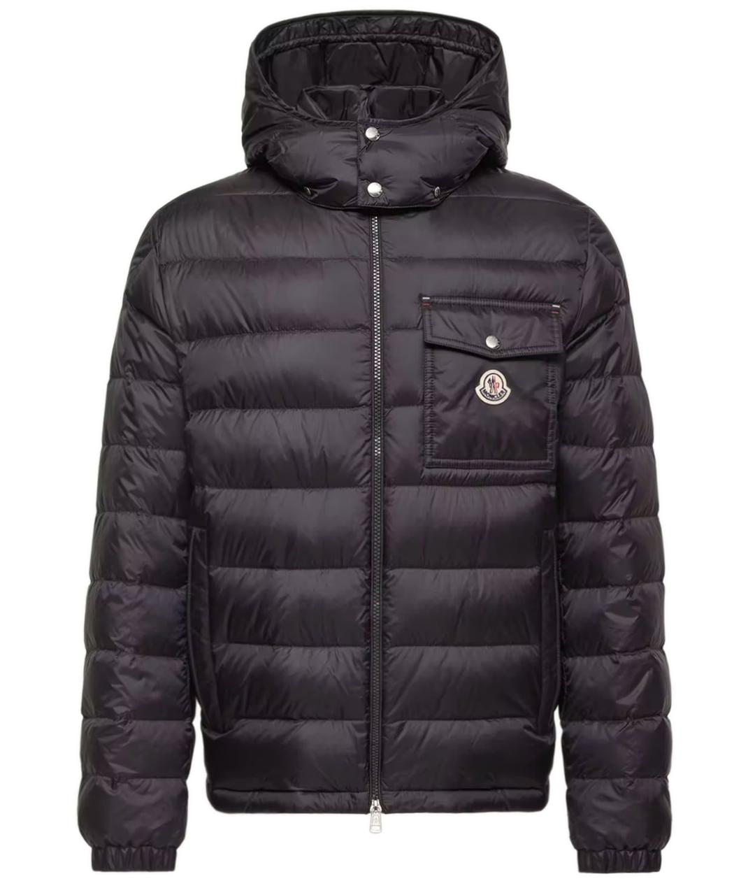MONCLER Синий полиамидовый пуховик, фото 1