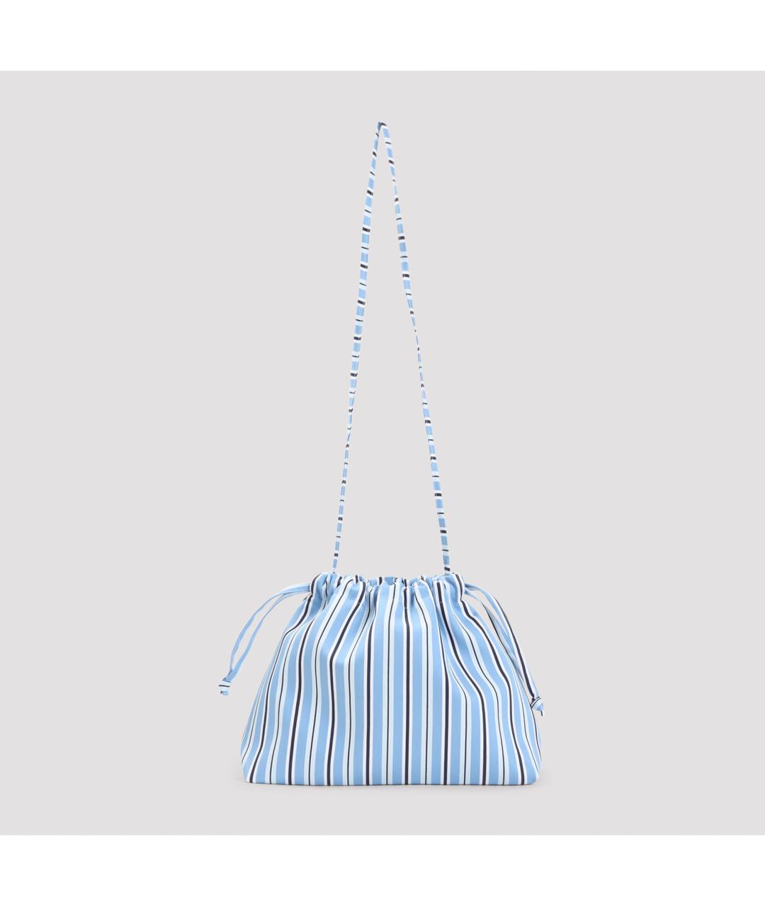 THE FRANKIE SHOP Синяя синтетическая сумка с короткими ручками, фото 3