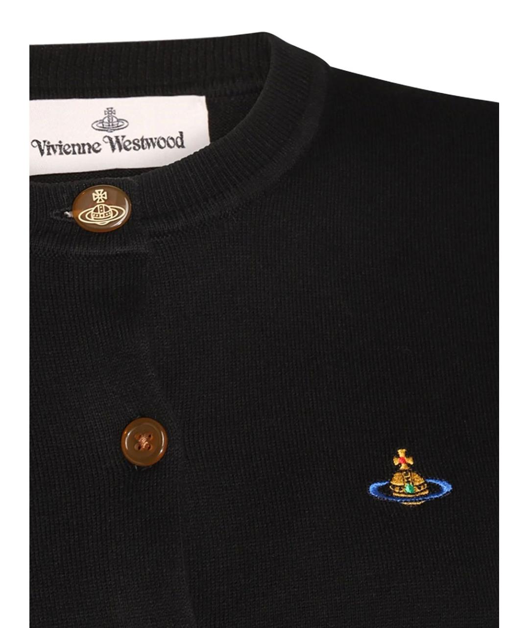 VIVIENNE WESTWOOD Черный кашемировый кардиган, фото 3
