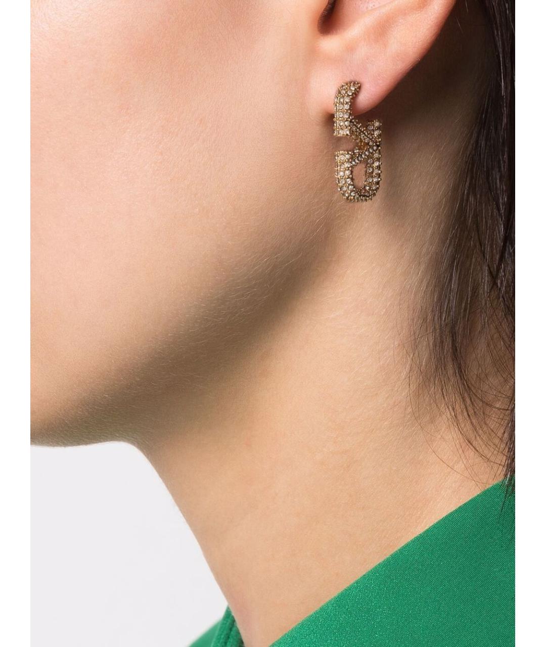 VALENTINO Золотые латунные серьги, фото 2