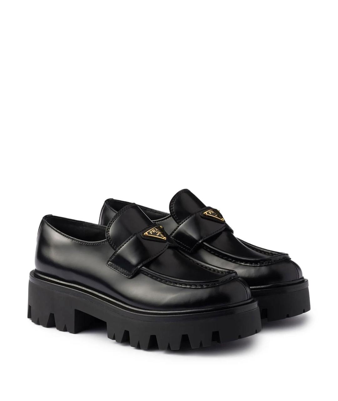 PRADA Черные кожаные лоферы, фото 2