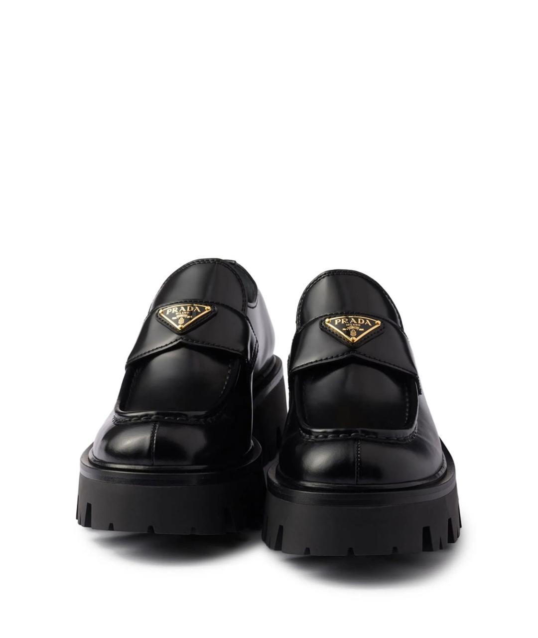 PRADA Черные кожаные лоферы, фото 5