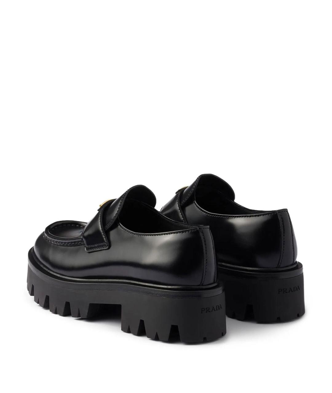 PRADA Черные кожаные лоферы, фото 4