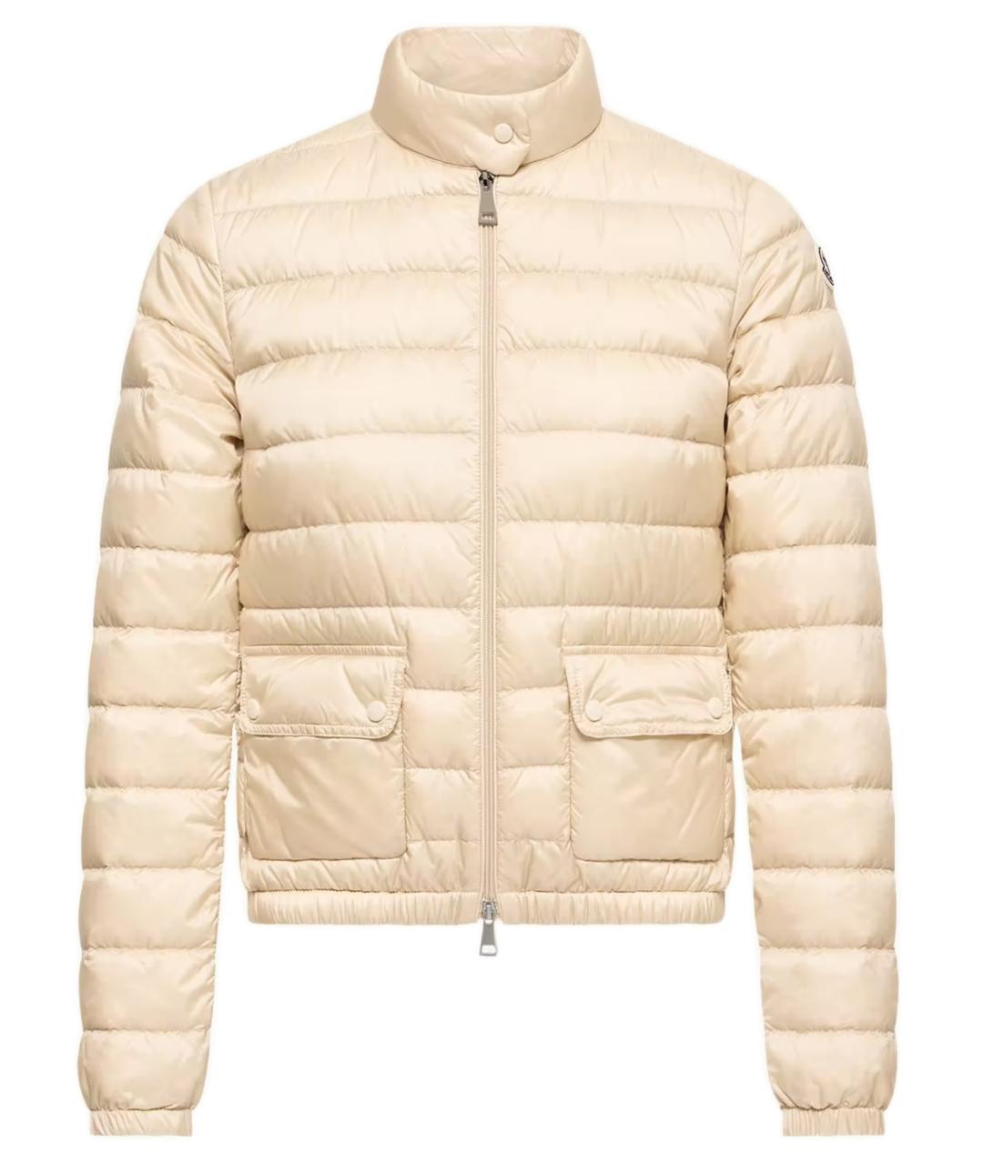 MONCLER Бежевая полиамидовая куртка, фото 1