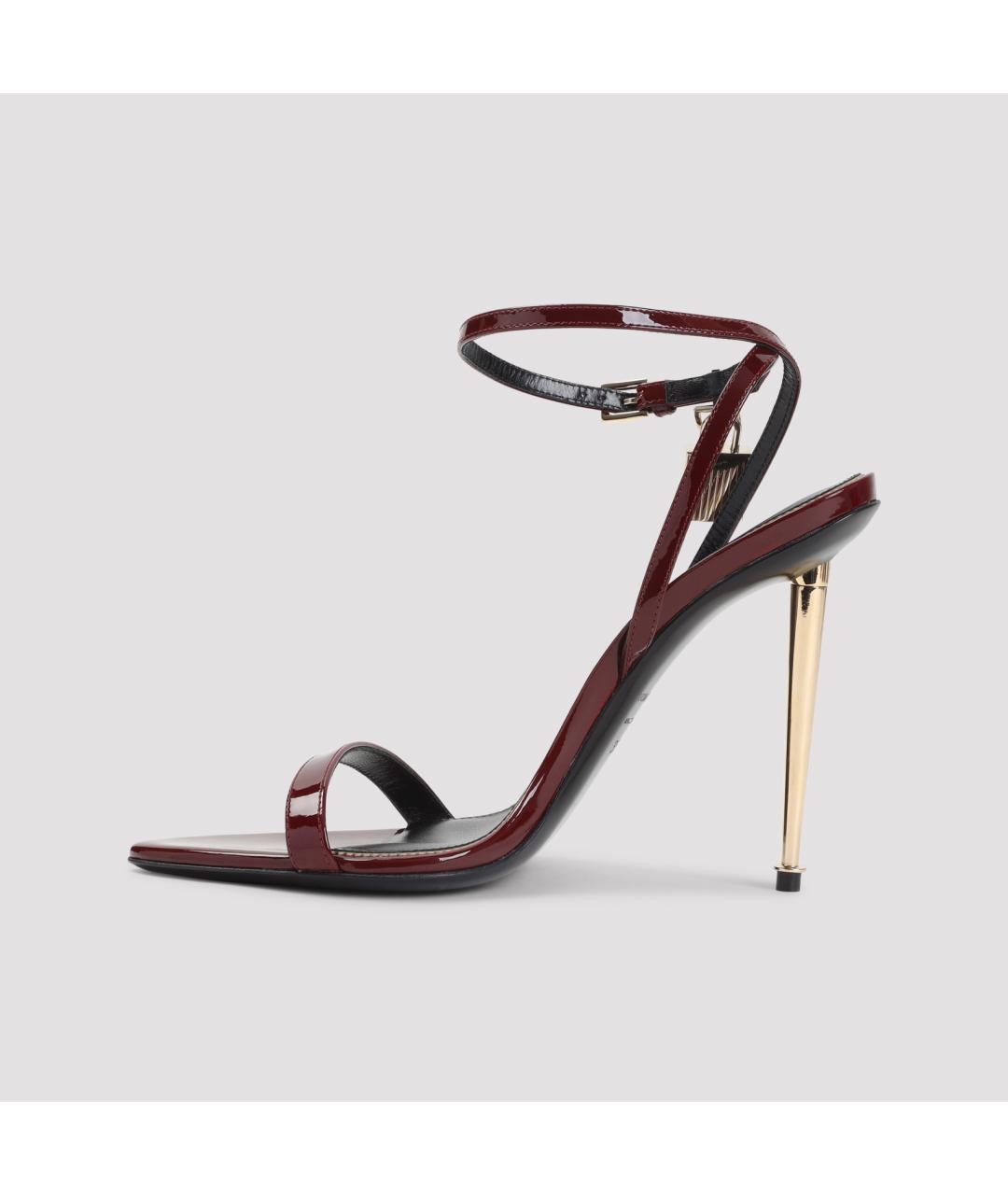TOM FORD Красные кожаные босоножки, фото 2