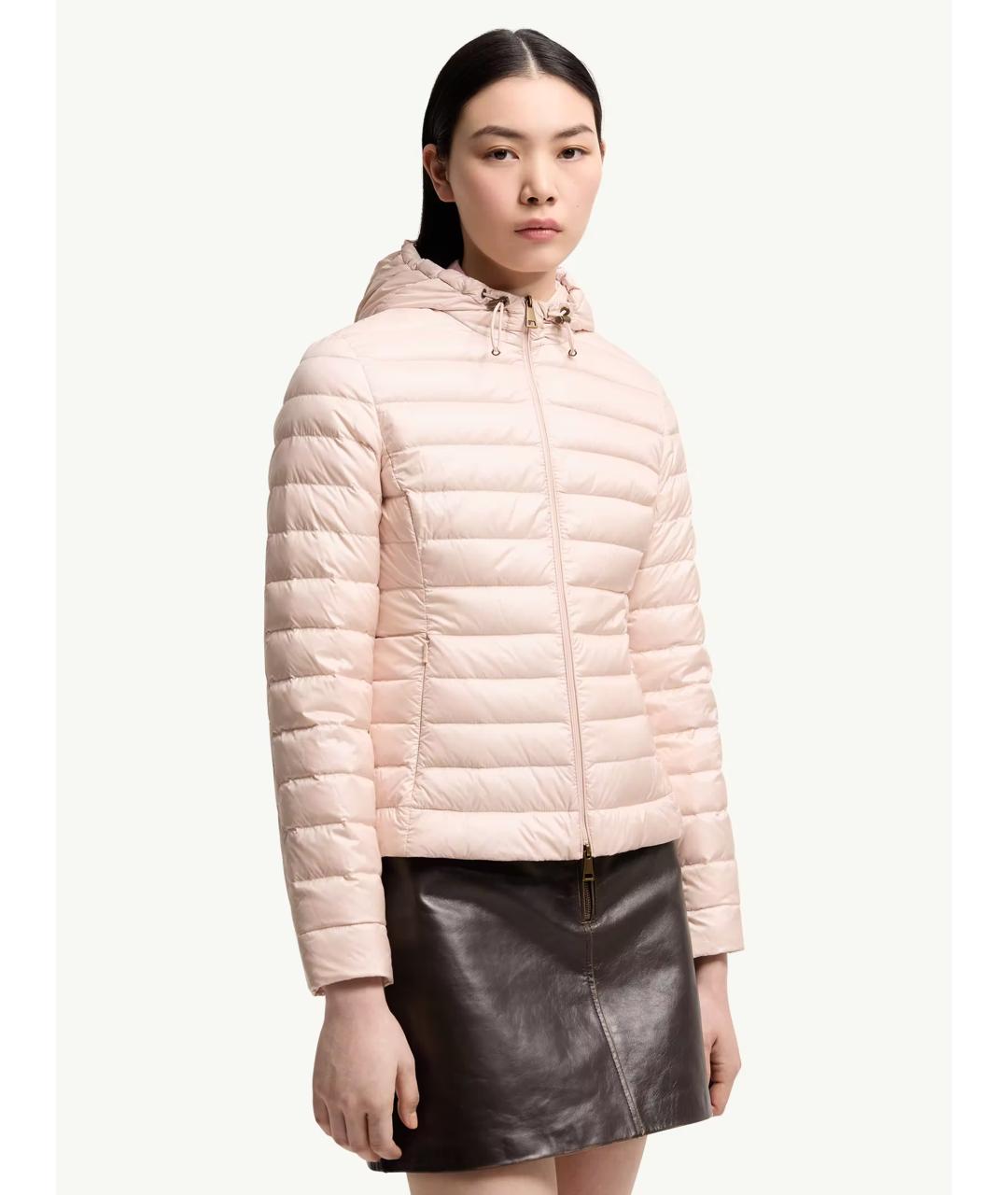 MONCLER Розовая полиамидовая куртка, фото 5