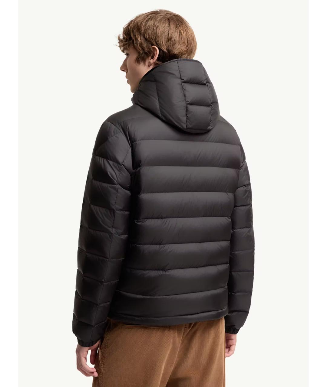 MONCLER Черный полиамидовый пуховик, фото 4