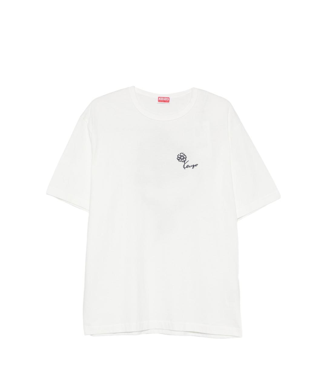 KENZO Белая хлопковая футболка, фото 1