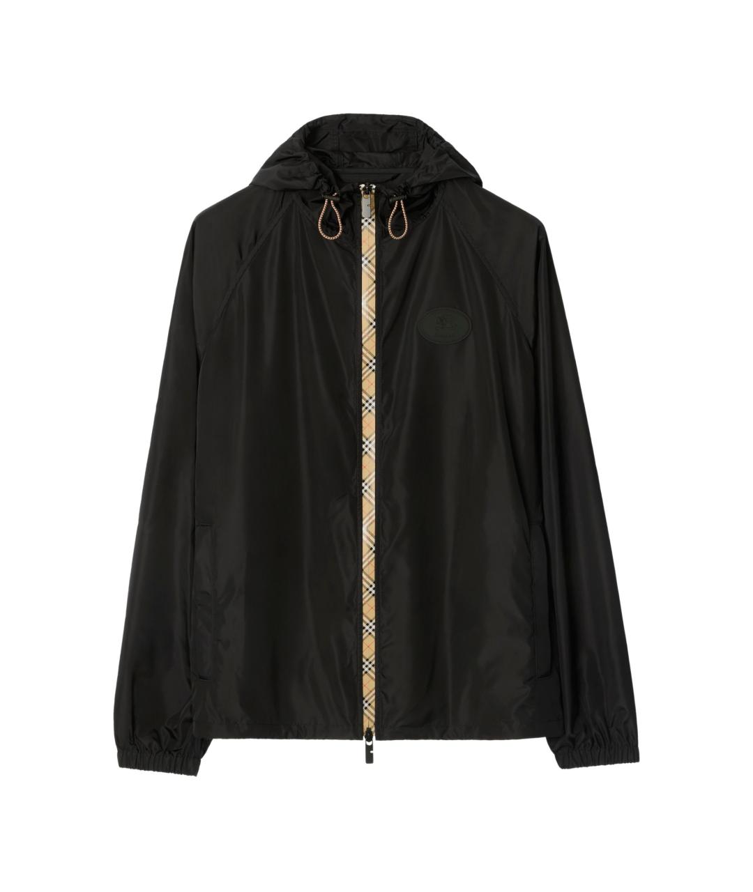 BURBERRY Черная полиамидовая куртка, фото 1