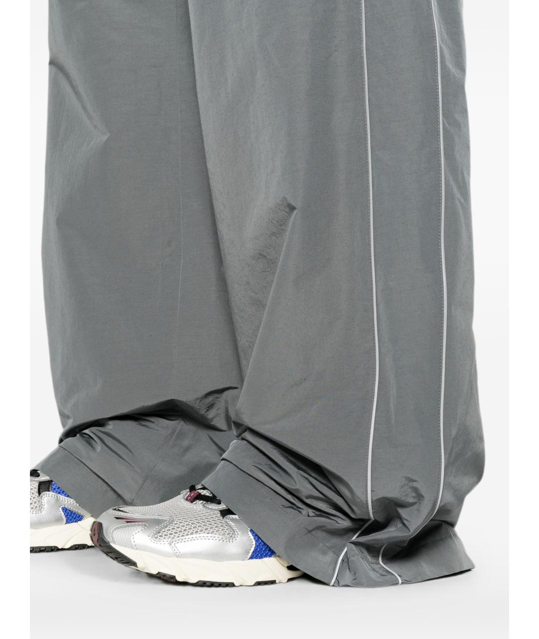BALENCIAGA Серые хлопковые повседневные брюки, фото 4
