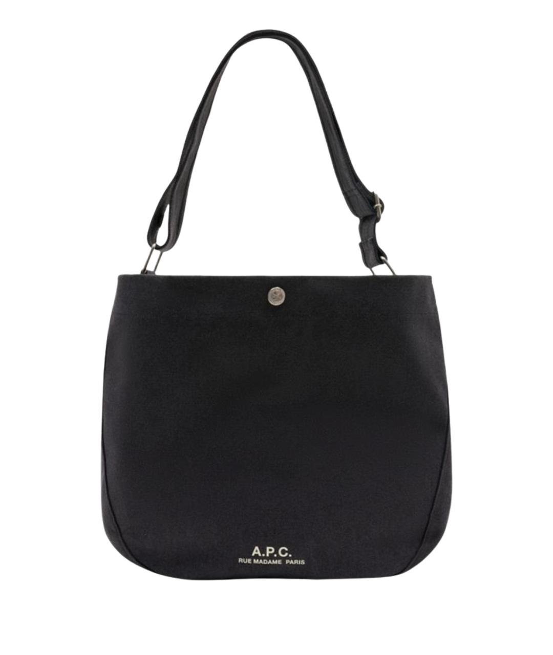 A.P.C. Черная хлопковая сумка на плечо, фото 1