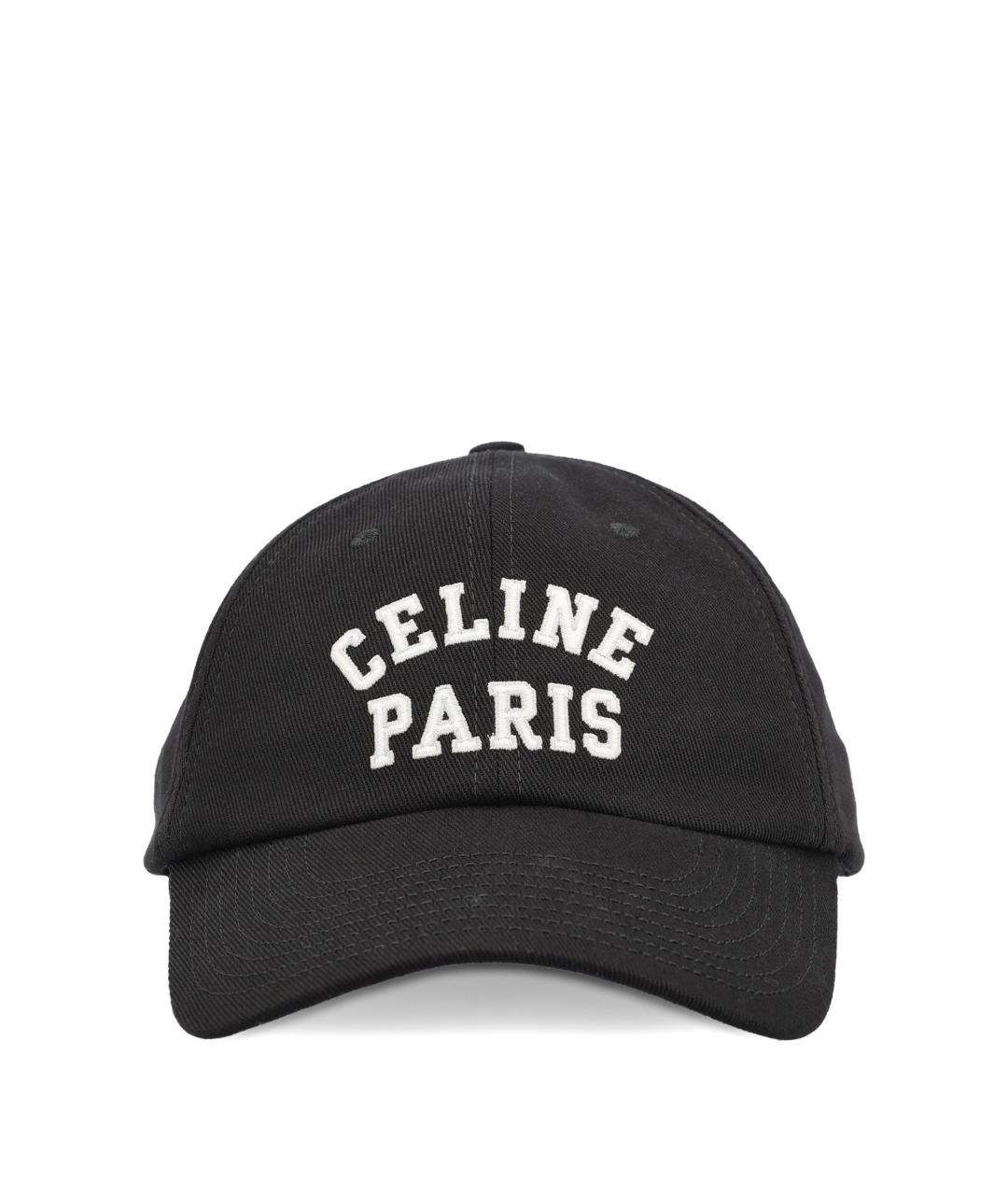 CELINE Черная хлопковая кепка, фото 1