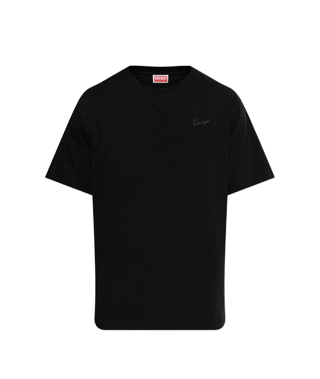 KENZO Черная хлопковая футболка, фото 1