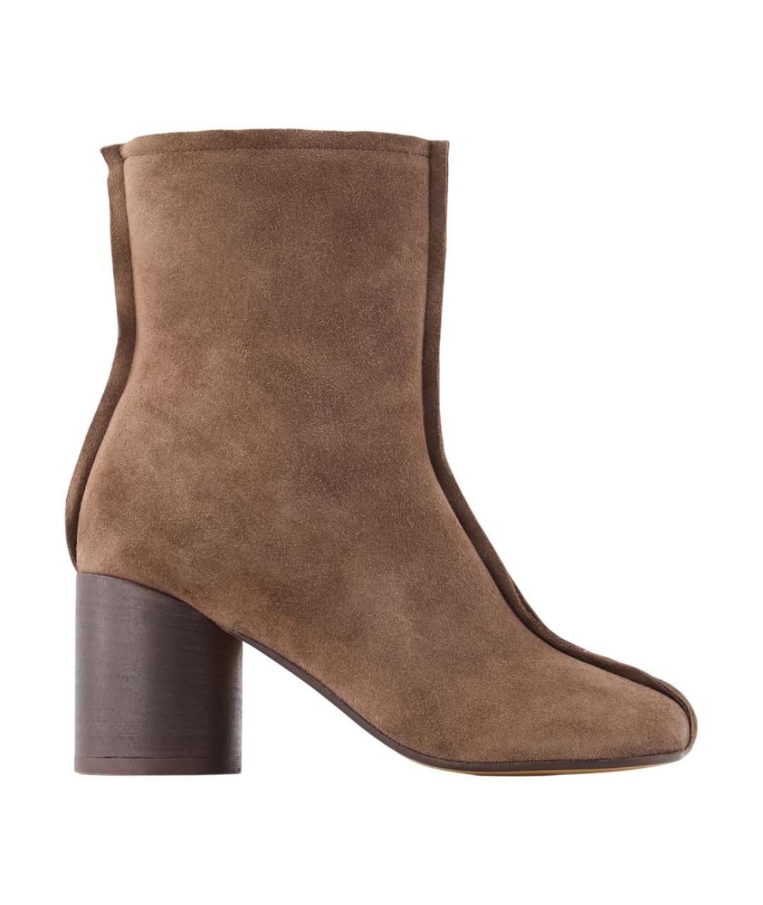 MM6 MAISON MARGIELA Коричневые замшевые ботильоны, фото 3