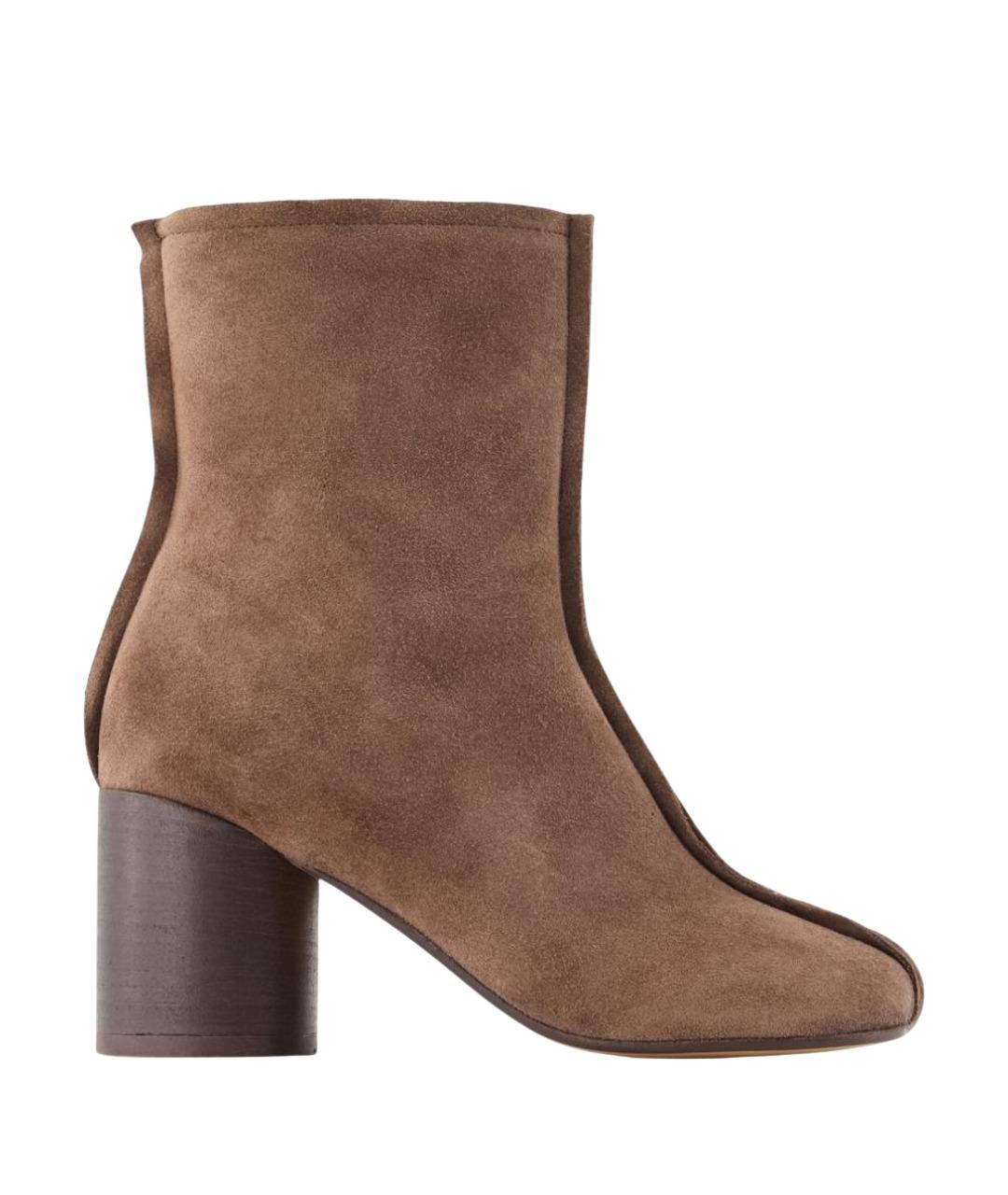 MM6 MAISON MARGIELA Коричневые замшевые ботильоны, фото 1