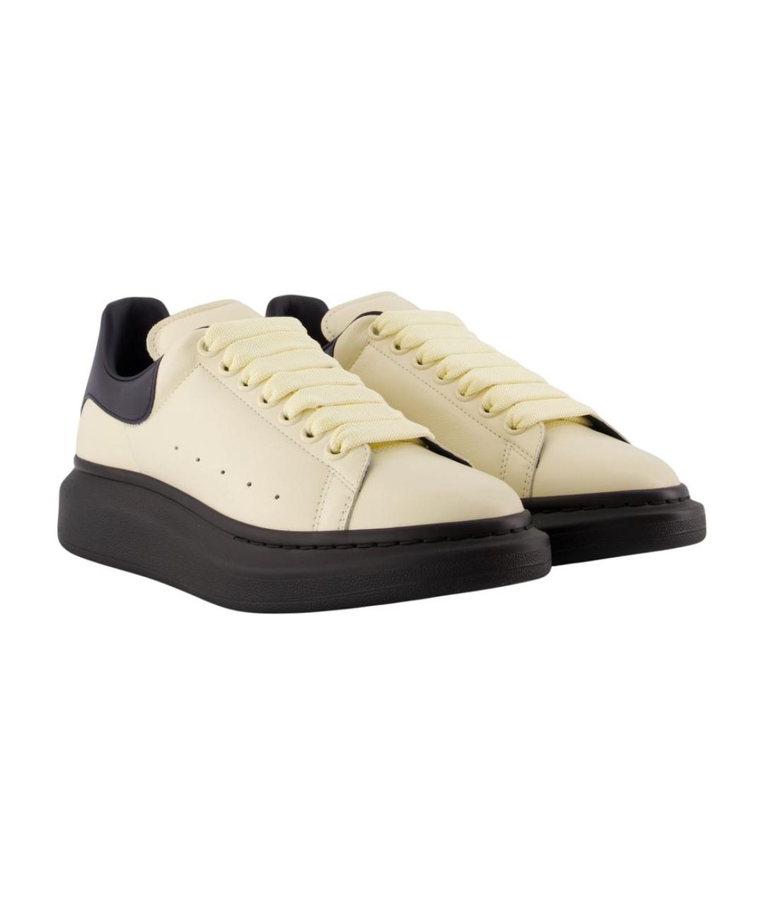 ALEXANDER MCQUEEN Белые кожаные низкие кроссовки / кеды, фото 2