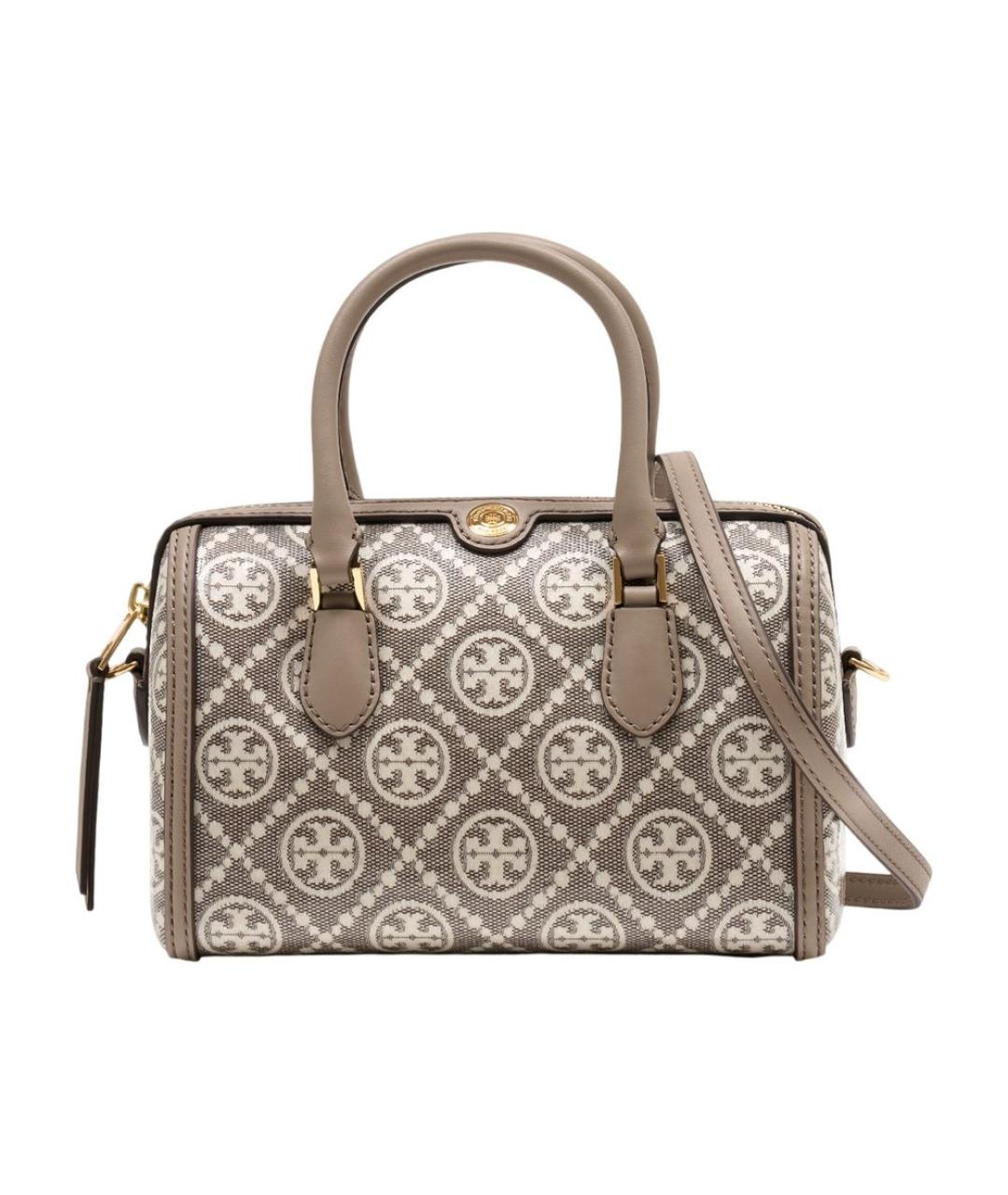 TORY BURCH Серая тканевая сумка тоут, фото 3