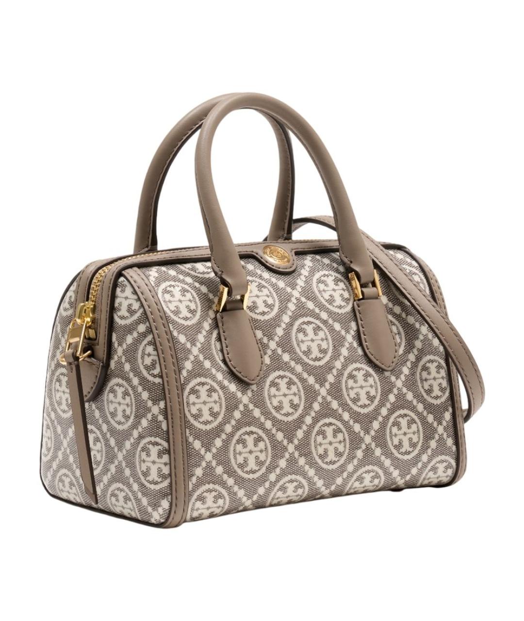 TORY BURCH Серая тканевая сумка тоут, фото 2