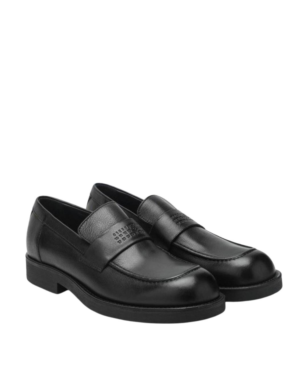 MM6 MAISON MARGIELA Черные кожаные лоферы, фото 1