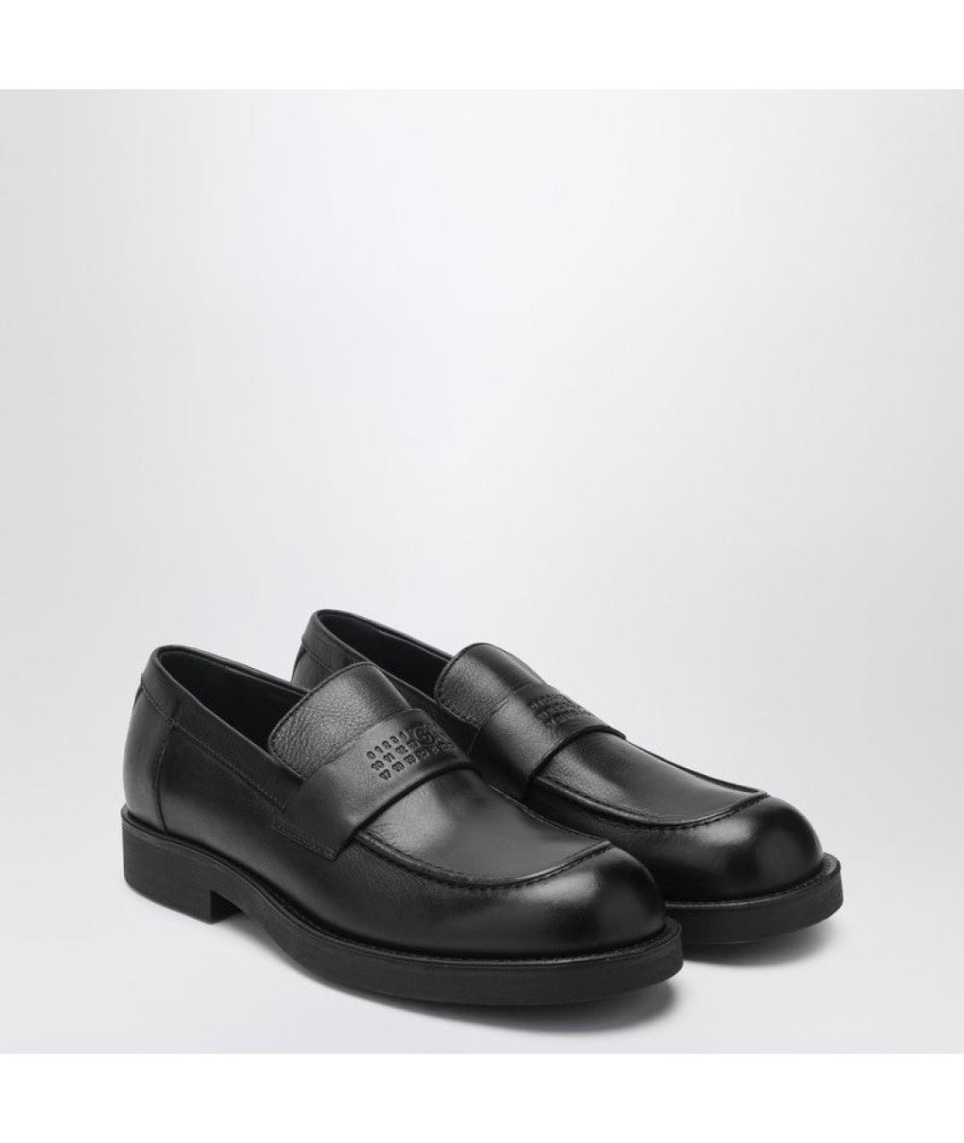 MM6 MAISON MARGIELA Черные кожаные лоферы, фото 3
