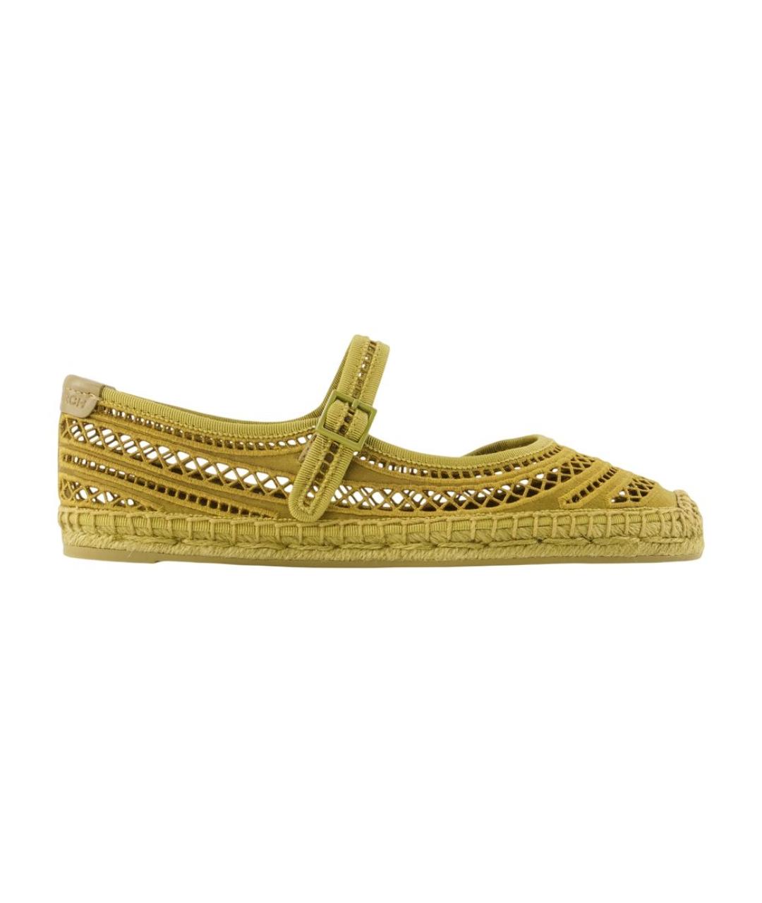 TORY BURCH Зеленые синтетические эспадрильи, фото 3