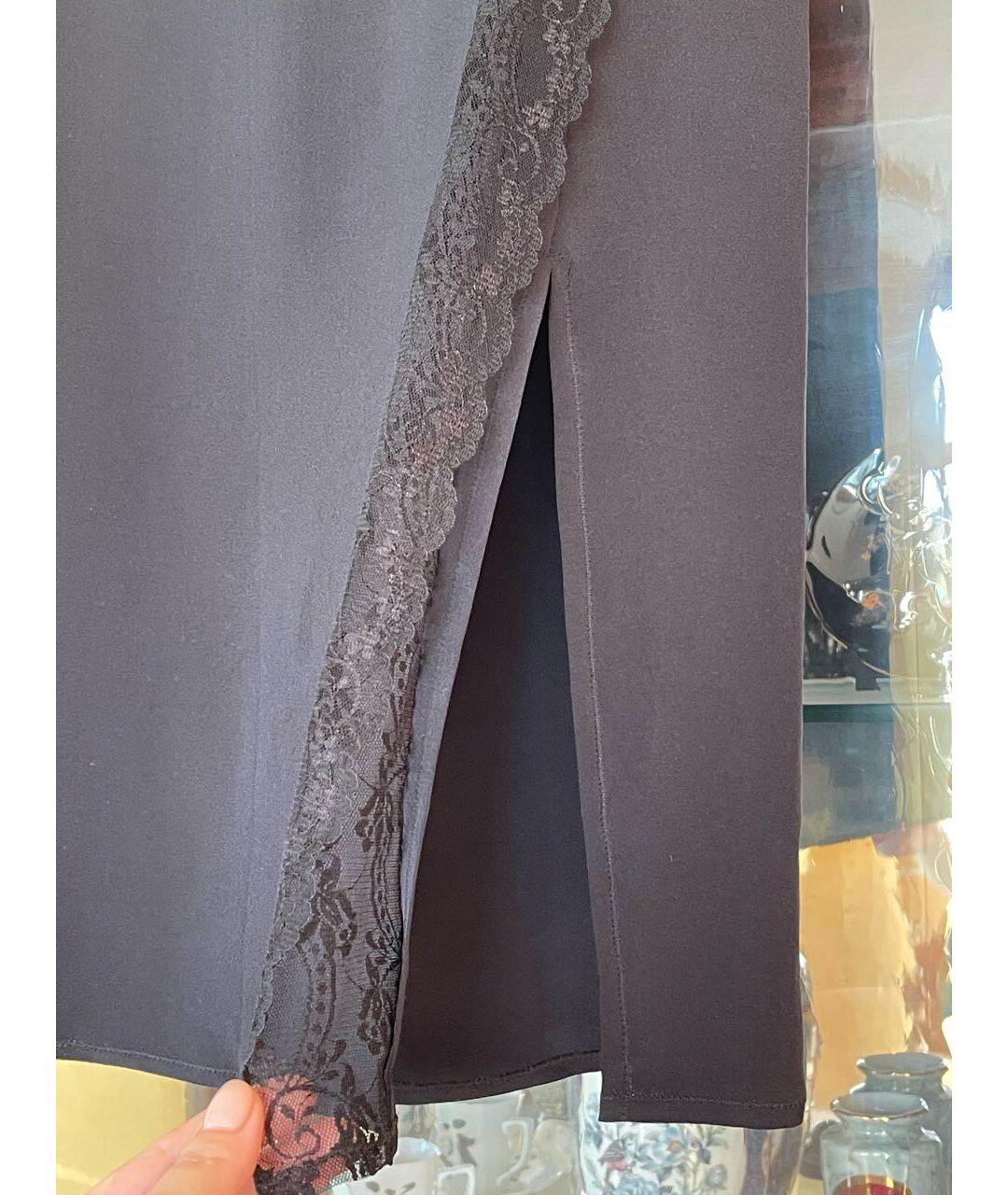 ALESSANDRO DELL'ACQUA Черная шелковая юбка миди, фото 5