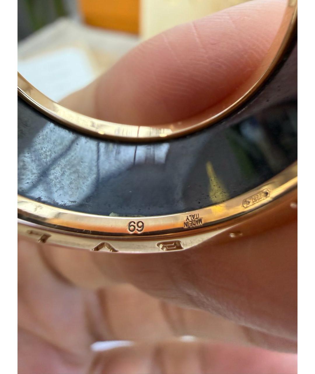 BVLGARI Черное кольцо из желтого золота, фото 3