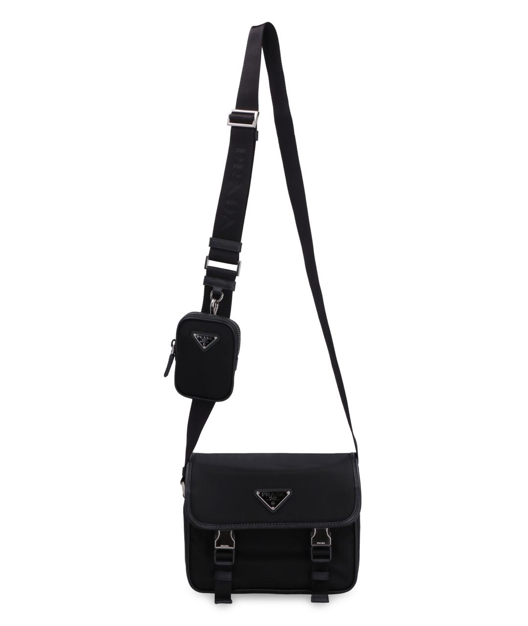 PRADA Черная синтетическая сумка на плечо, фото 5