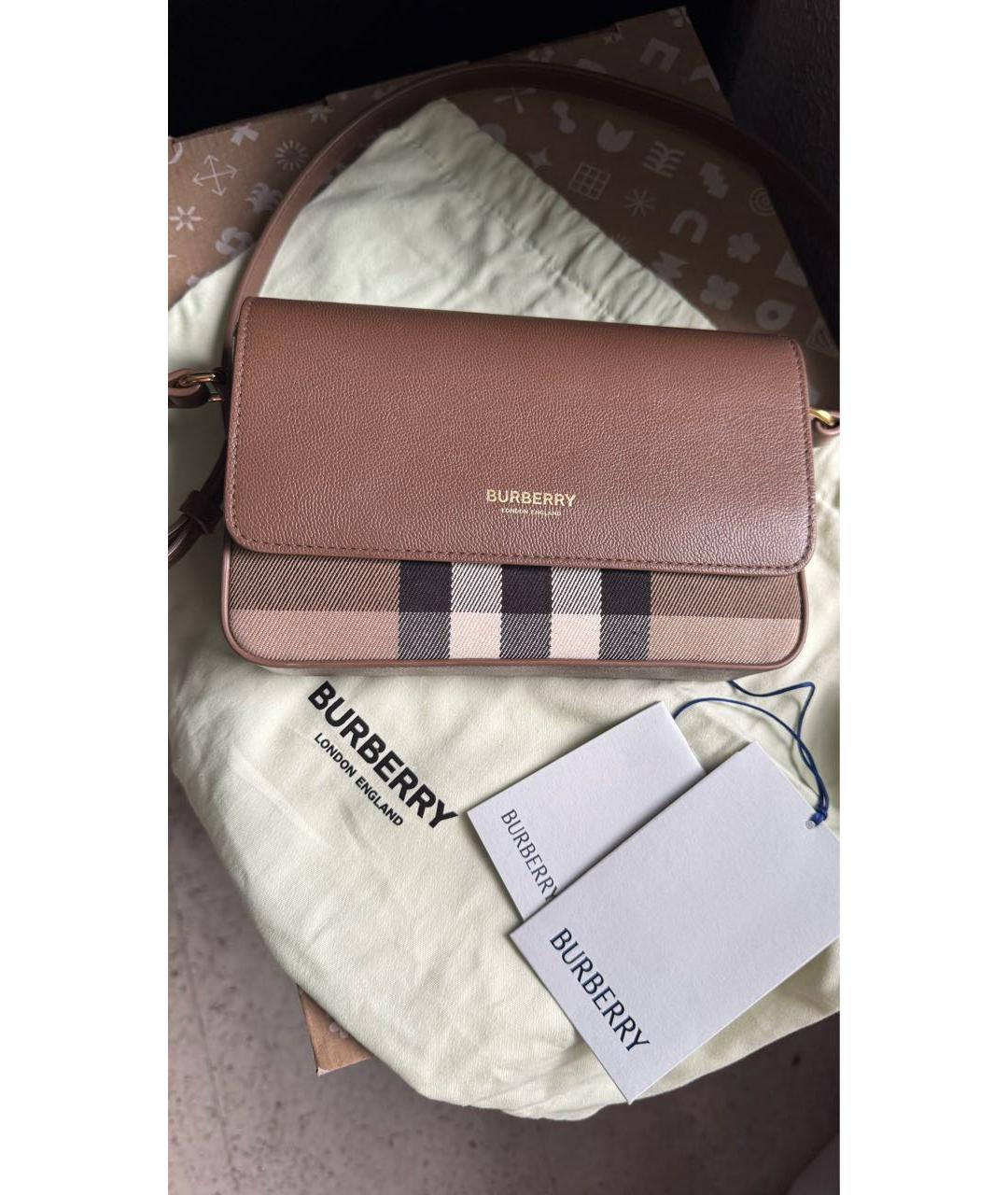 BURBERRY Коричневая сумка через плечо, фото 6