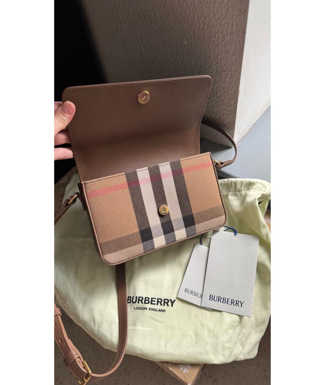 BURBERRY Коричневая сумка через плечо, фото 3