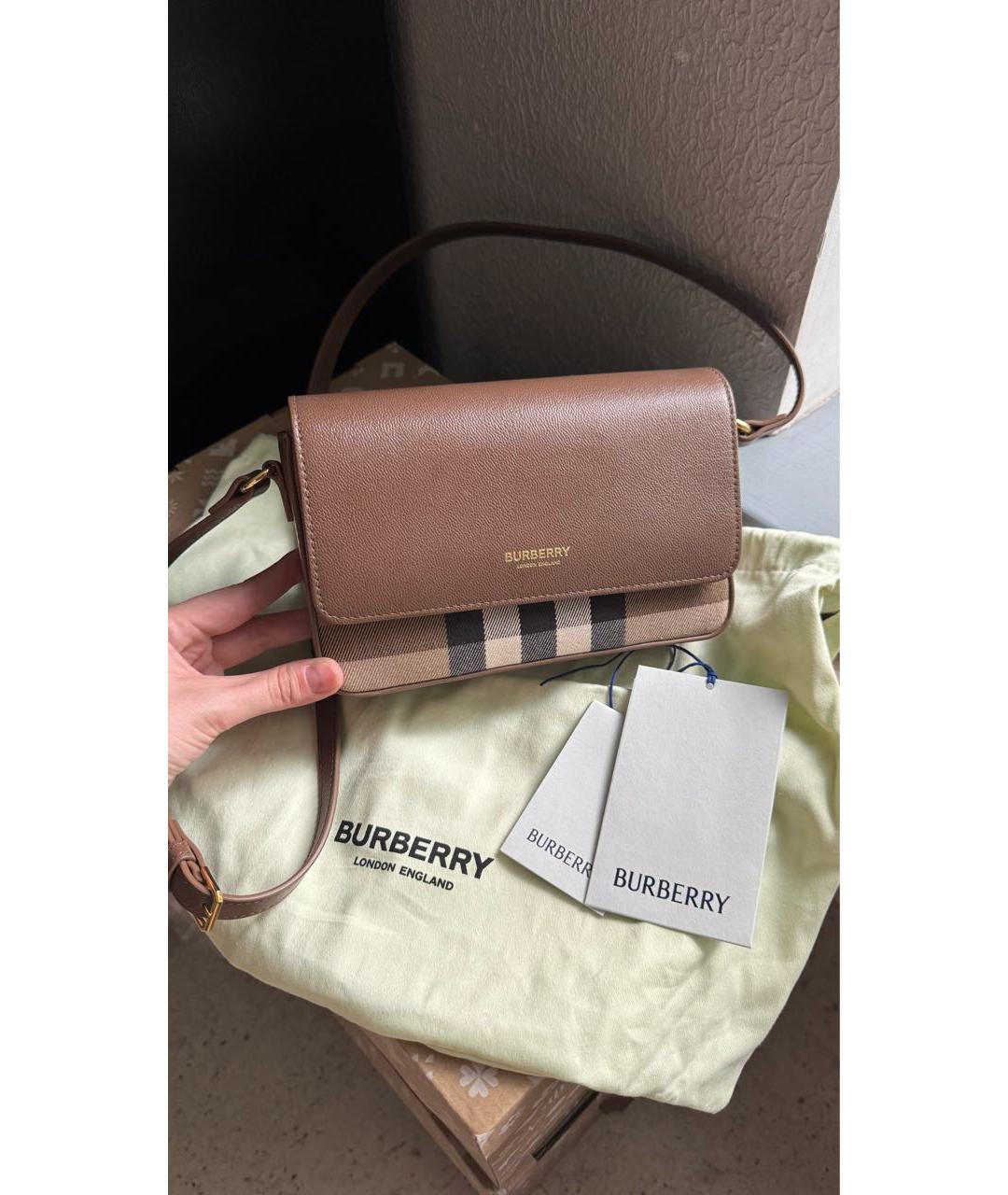 BURBERRY Коричневая сумка через плечо, фото 2