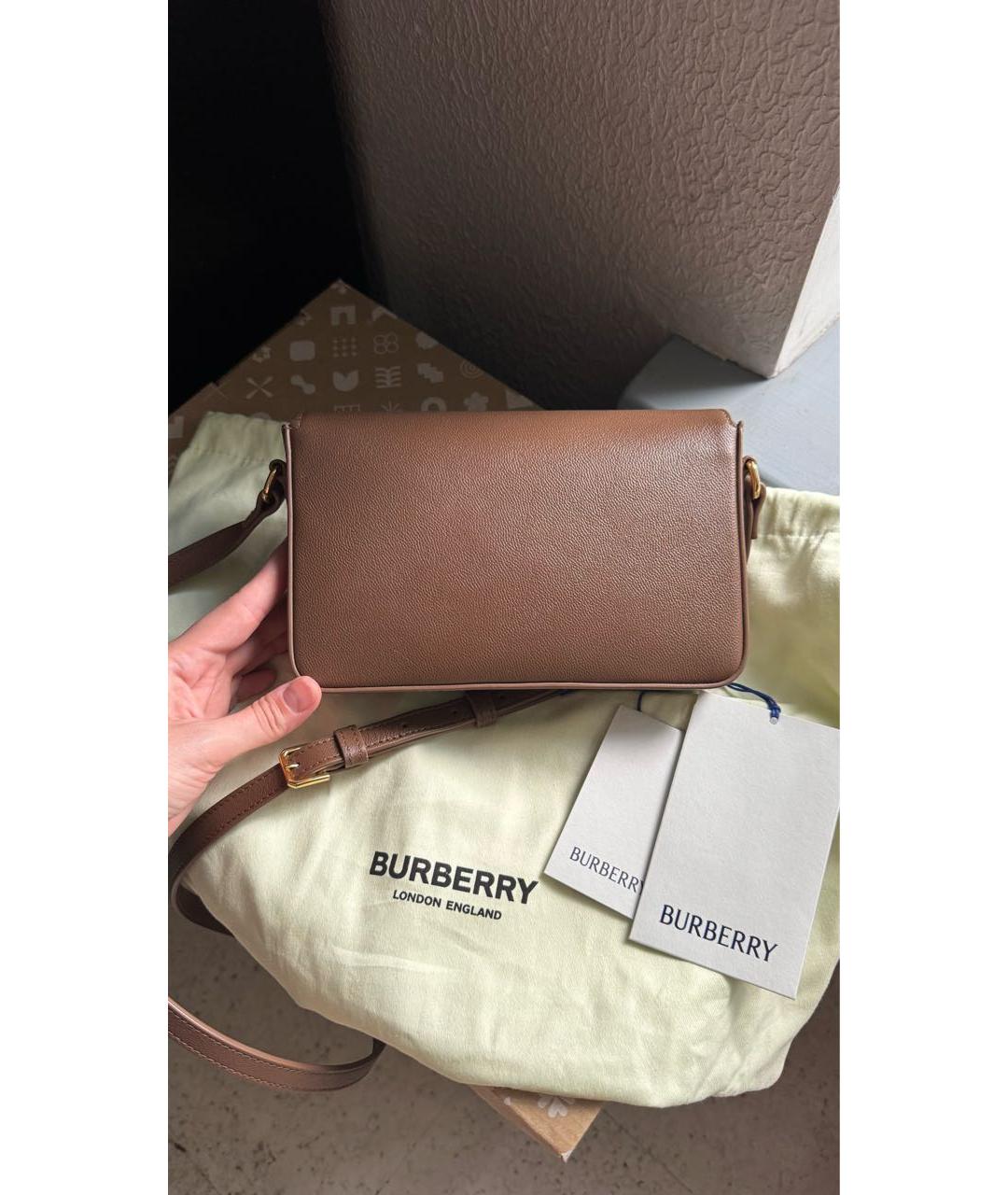 BURBERRY Коричневая сумка через плечо, фото 4