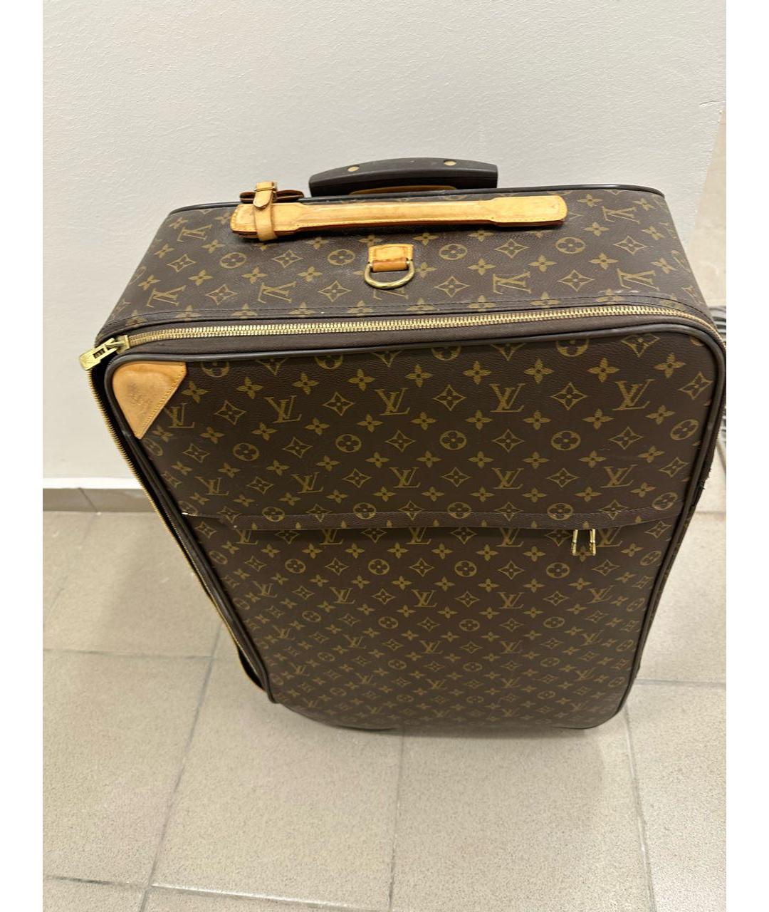 LOUIS VUITTON Коричневый чемодан, фото 5