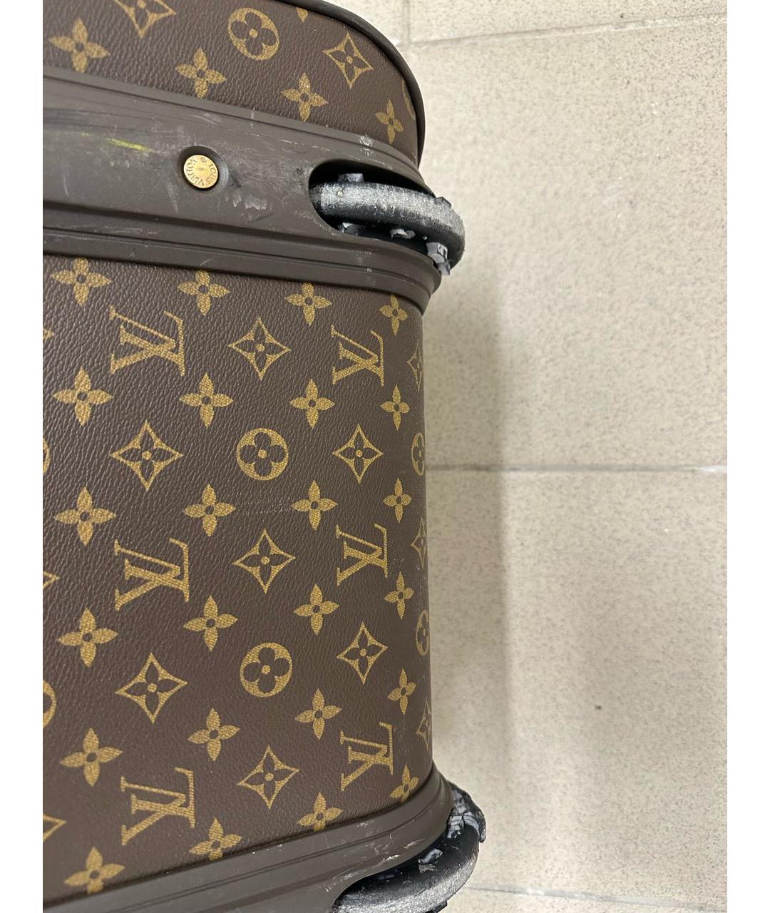 LOUIS VUITTON Коричневый чемодан, фото 3