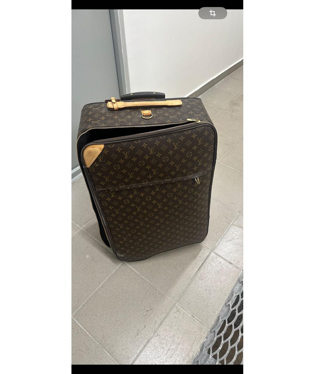 LOUIS VUITTON Коричневый чемодан, фото 9