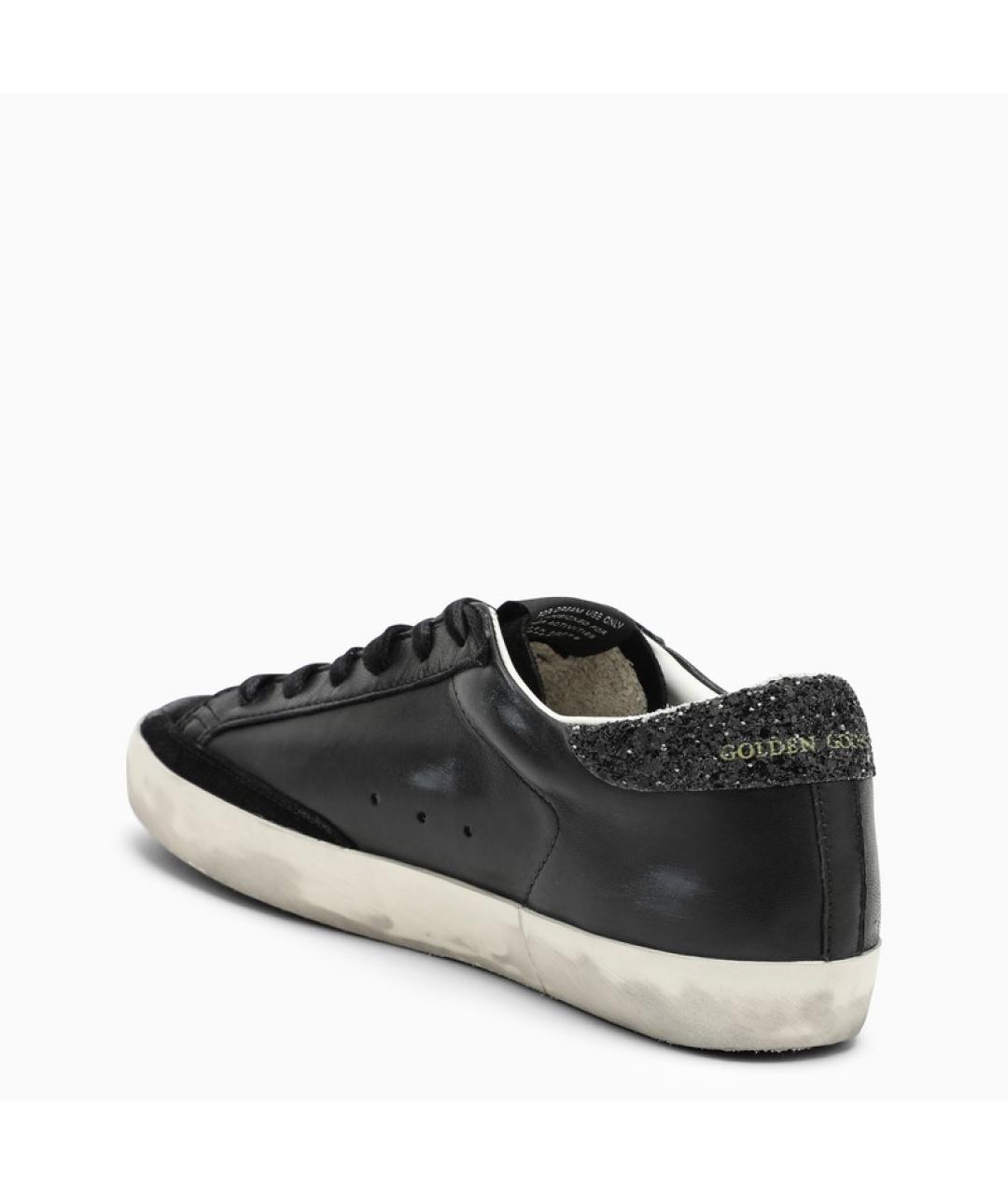 GOLDEN GOOSE Черные кожаные кроссовки, фото 4