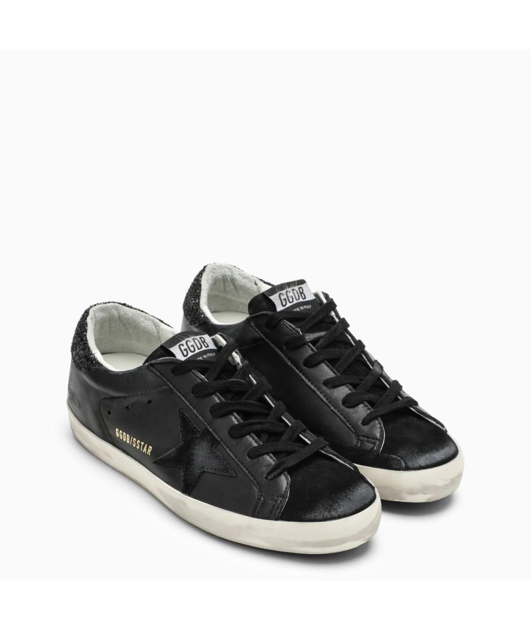 GOLDEN GOOSE Черные кожаные кроссовки, фото 2