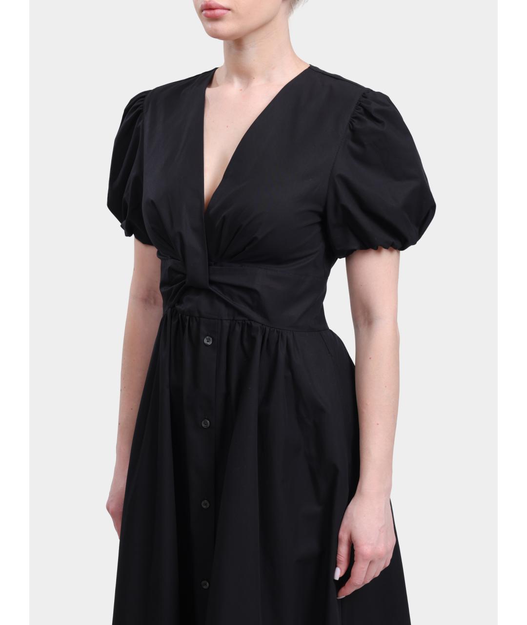 HUGO BOSS Черное хлопковое повседневное платье, фото 3
