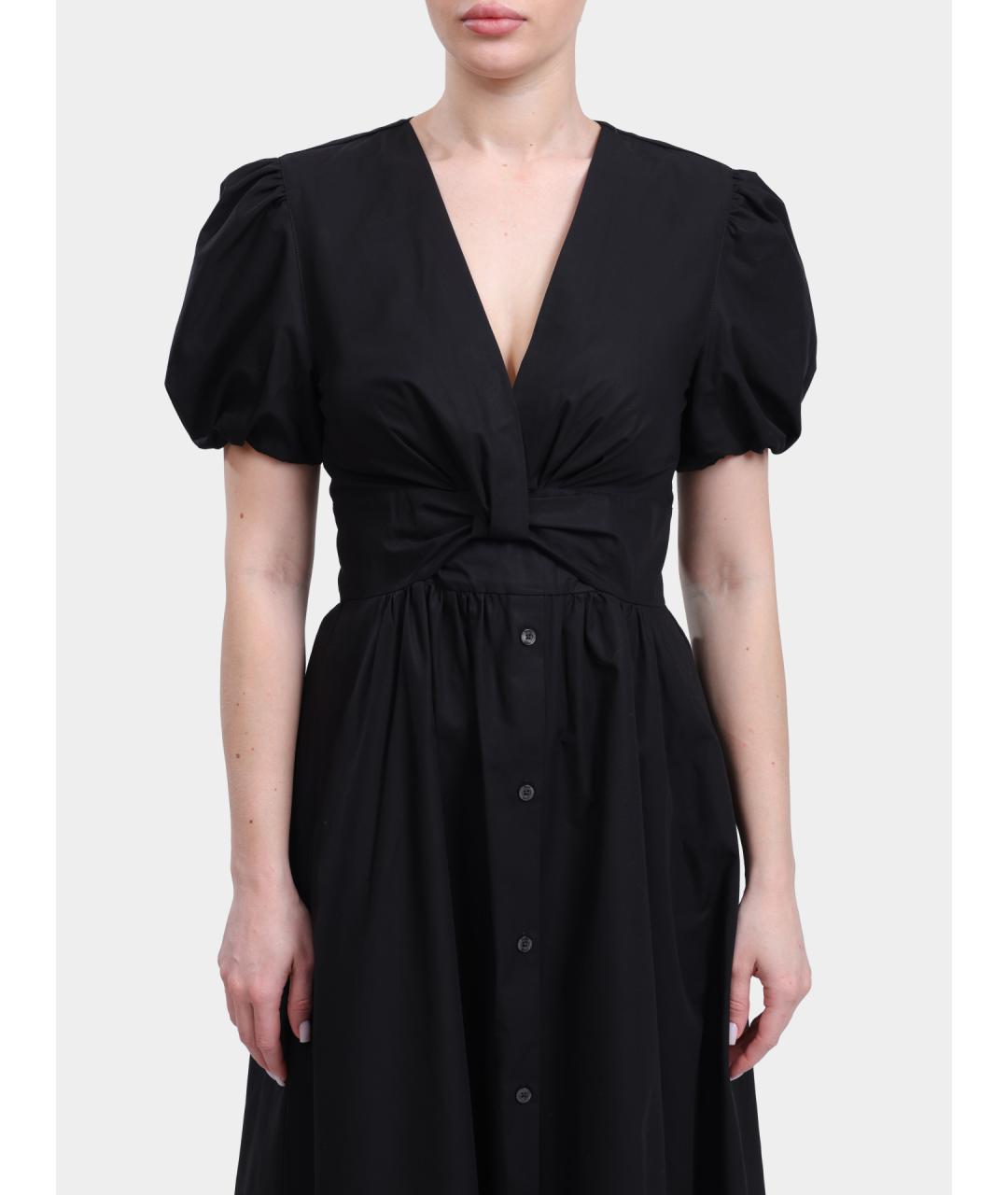 HUGO BOSS Черное хлопковое повседневное платье, фото 2