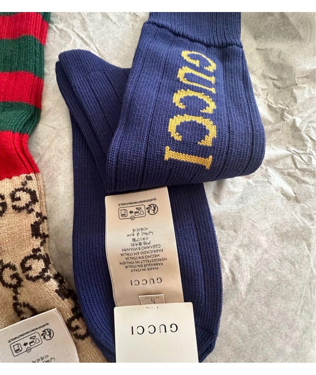 GUCCI Темно-синие носки, чулки и колготы, фото 5