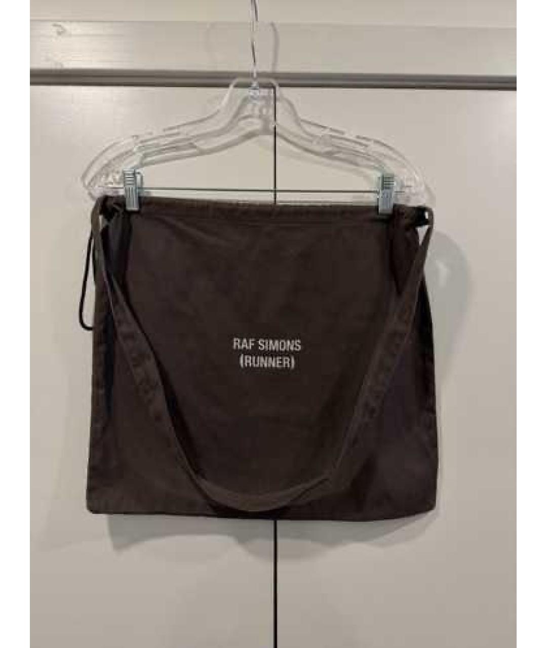 RAF SIMONS Коричневая сумка тоут, фото 7