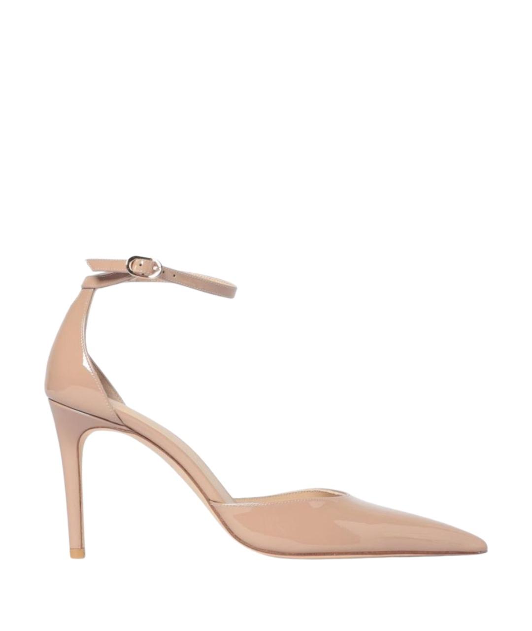 STUART WEITZMAN Бежевые туфли из лакированной кожи, фото 1