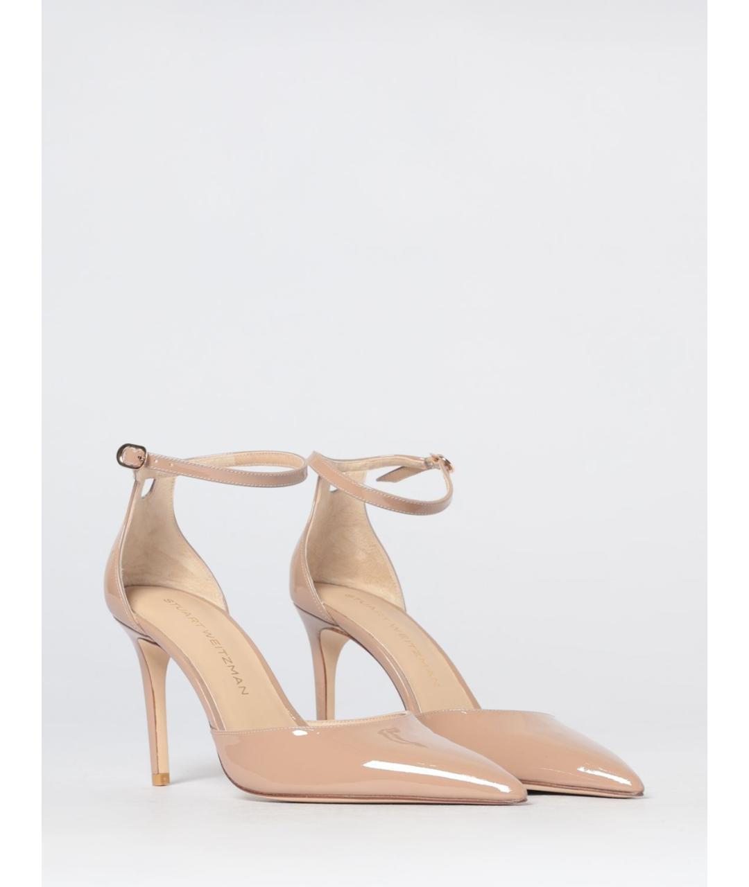 STUART WEITZMAN Бежевые туфли из лакированной кожи, фото 2