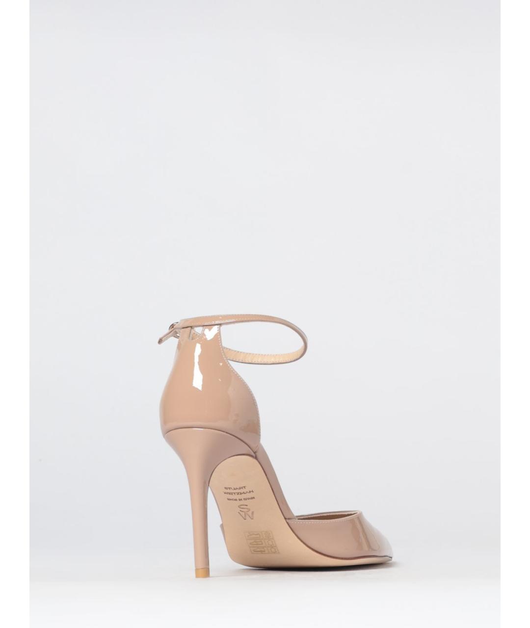STUART WEITZMAN Бежевые туфли из лакированной кожи, фото 3