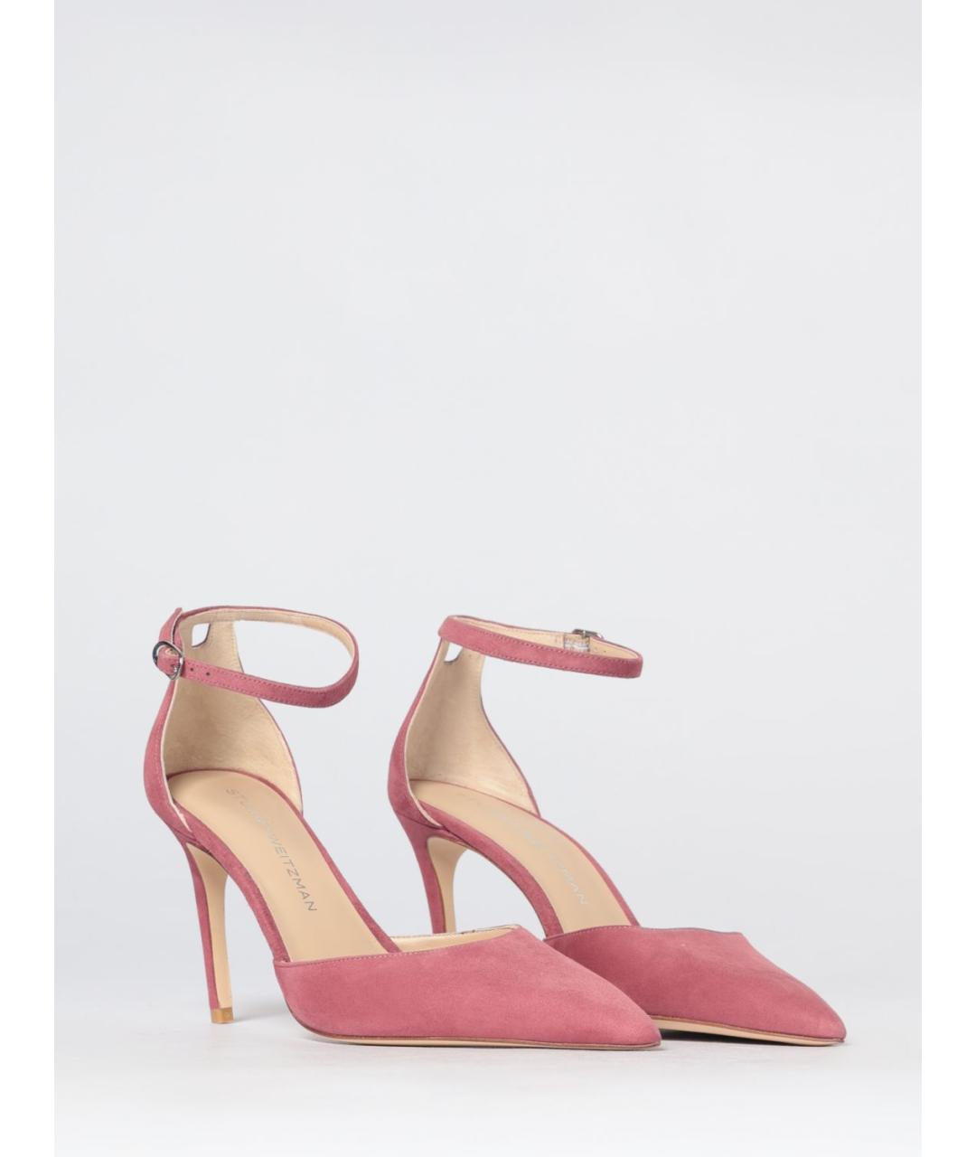 STUART WEITZMAN Бордовые замшевые туфли, фото 2