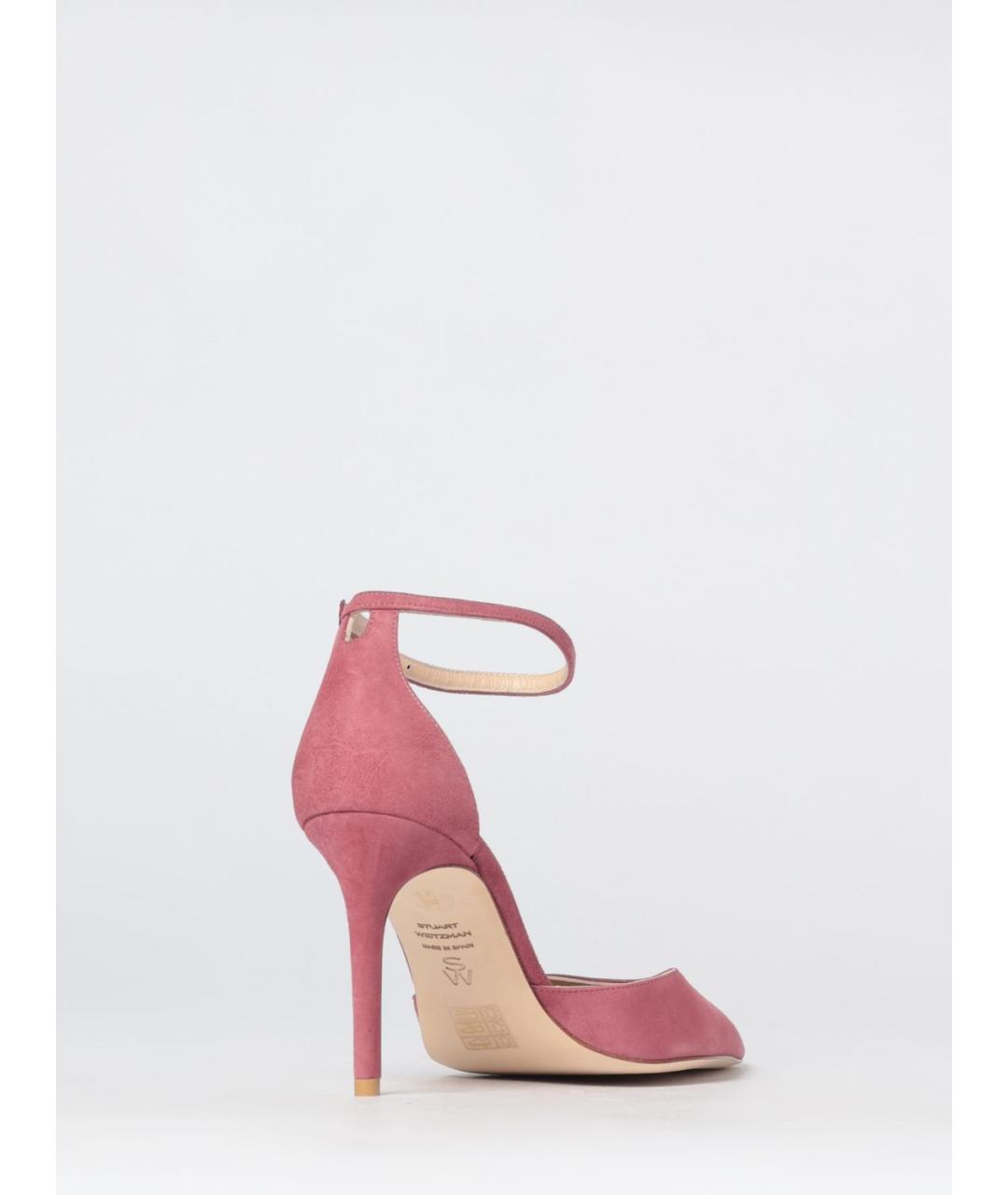 STUART WEITZMAN Бордовые замшевые туфли, фото 3