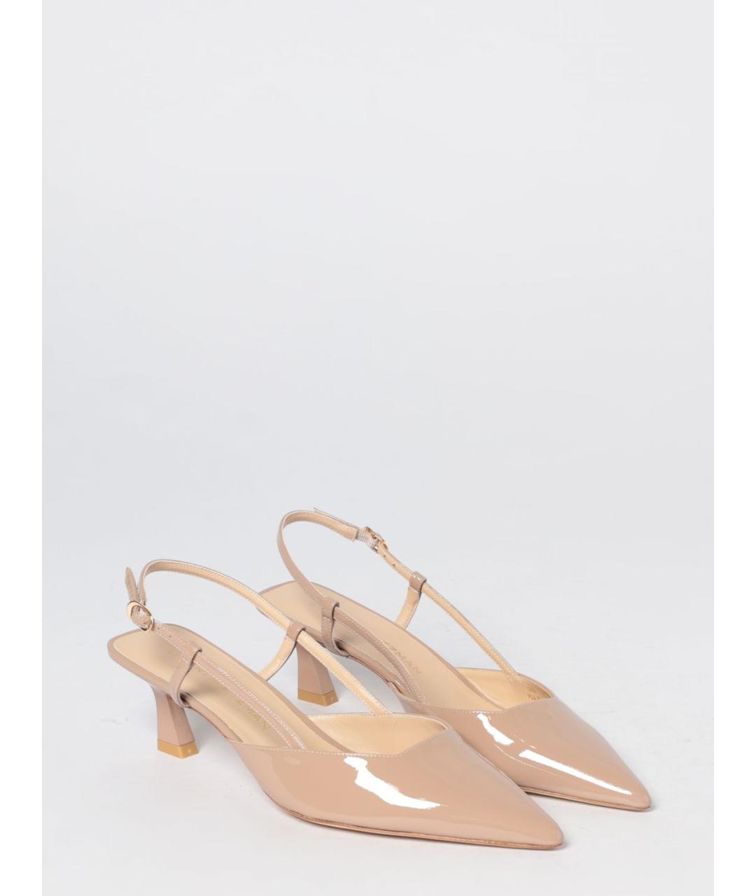 STUART WEITZMAN Коричневые кожаные туфли, фото 2