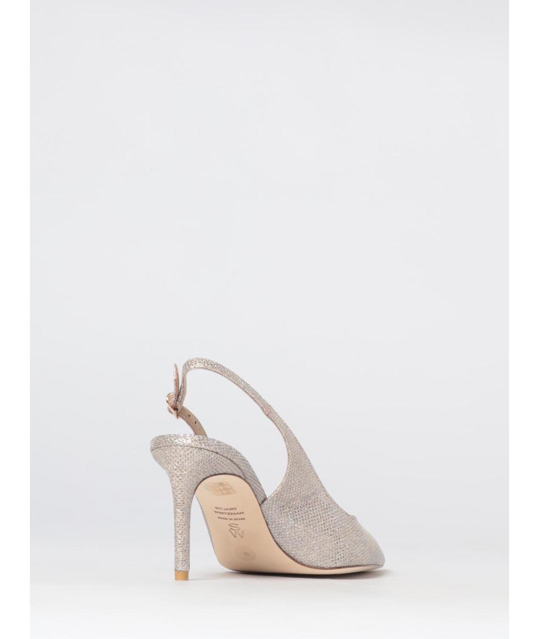 STUART WEITZMAN Бежевые текстильные туфли, фото 3