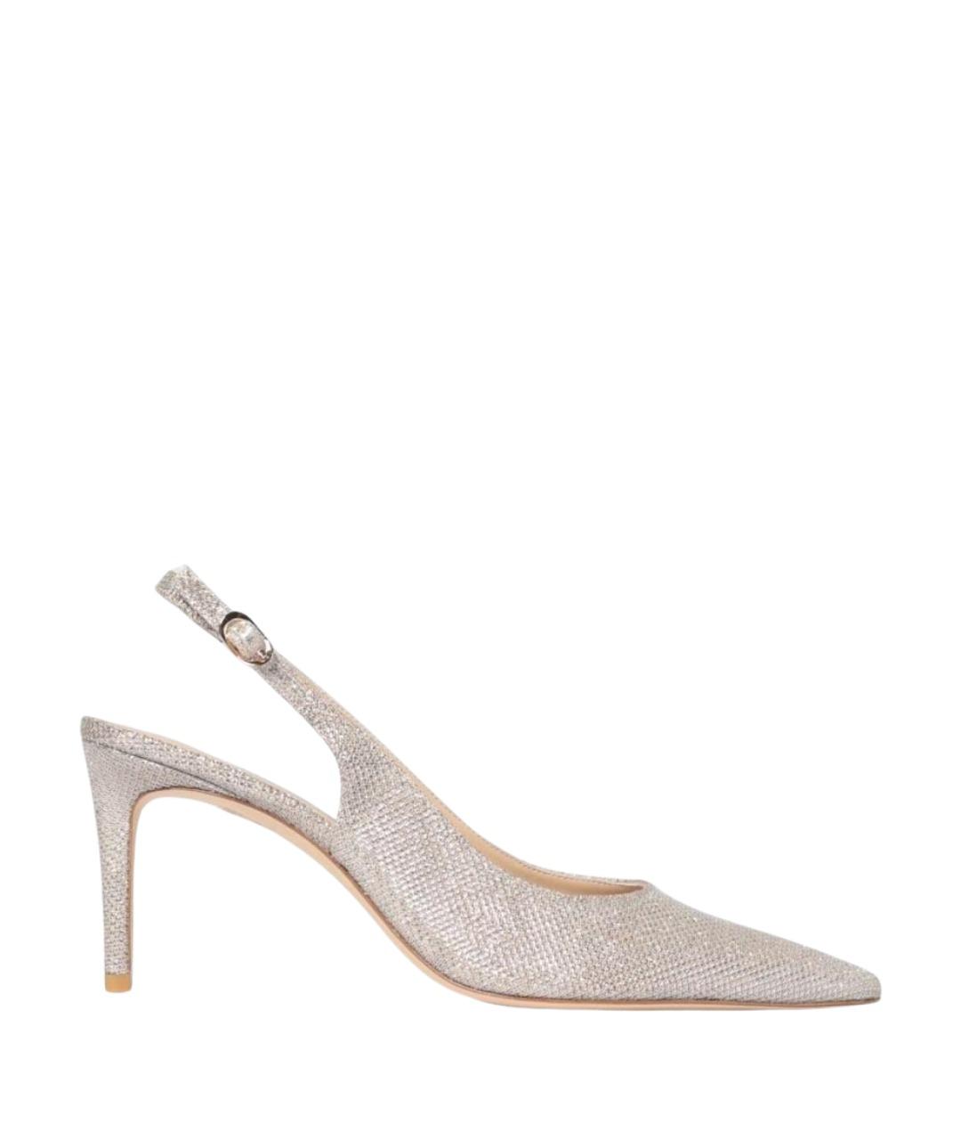STUART WEITZMAN Бежевые текстильные туфли, фото 1